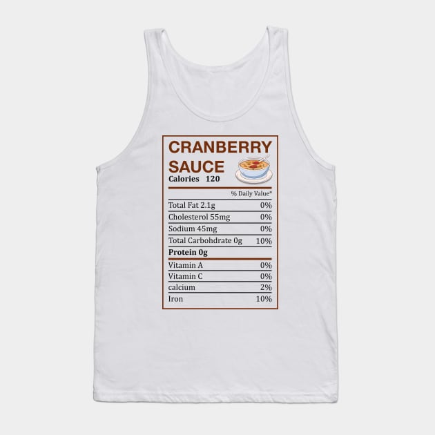 cranberry sauce nutritional facts  Describe your design in a short sentence or two! Tank Top by RahimKomekow